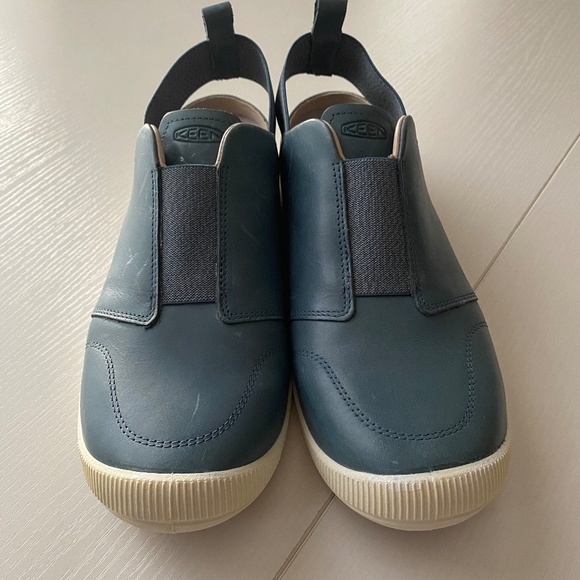 Keen Lorelai II Blue Leather Slip-On Sneakers Sling Back Size 9.5 - Picture 8 of 12